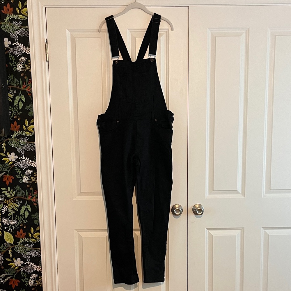 Naked and Famous Black Women's Denim Overalls - Classic Bib Jumpsuit